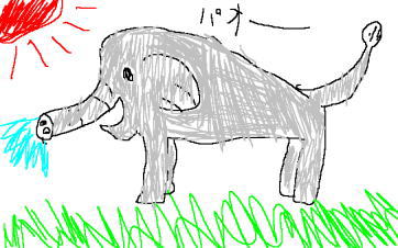 創太郎　パソコンでお絵かき