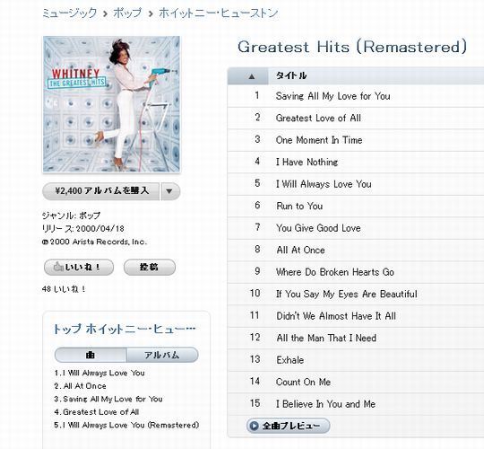 ホイットニー・ヒューストン